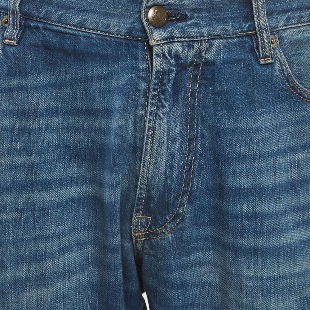 Ralph Lauren Purple Label Blue Washed Denim Slim Fit Jeans Xl/waist 36" - Picture 4 of 6